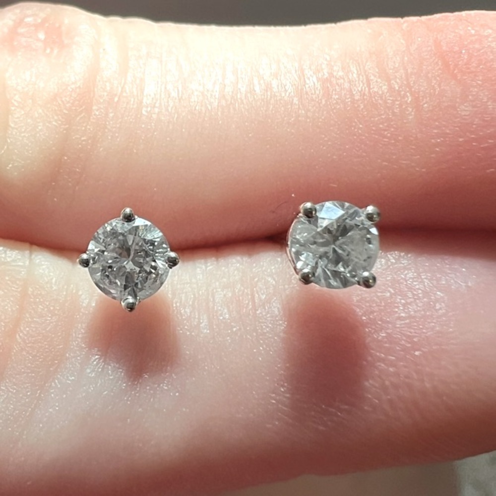 Elegant Diamond Studs in 14K White Gold from Jared